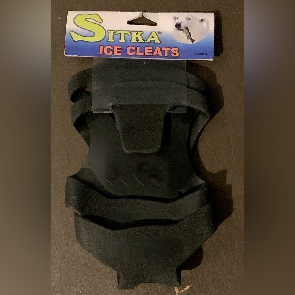 COPY - Brand New LARGE Sitka Full Foot Black Rubber Metal Saw Tooth Spiked Ice …